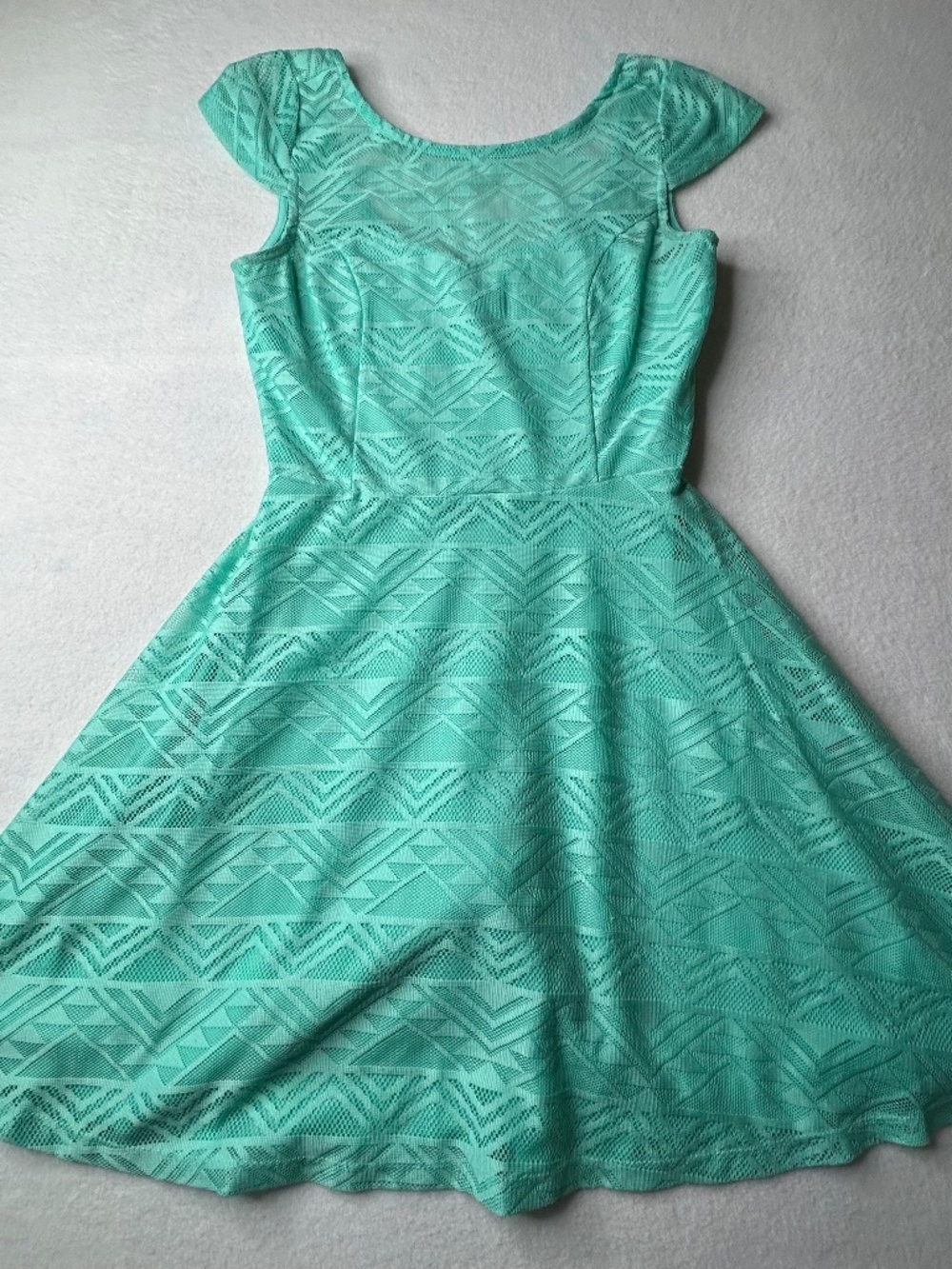 Bailey Blue Midi Knee Dress Size Bailey Blue Mint Geometric Print Fit & Flare